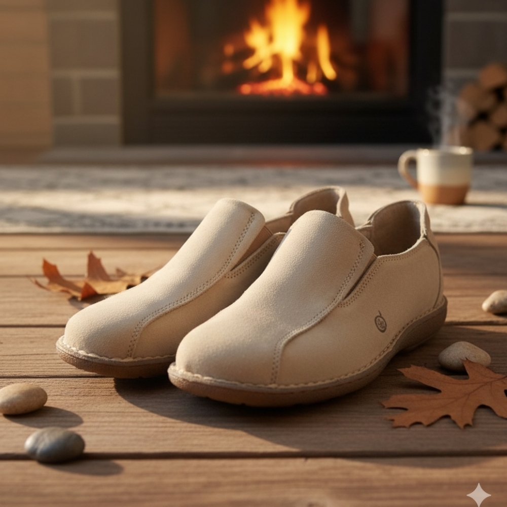 BØRN Unisex Tan suede leather loafer walking slip-on shoes - size 8 New in Box